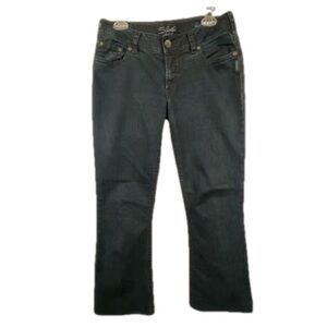 Silver Jeans Bootcut Flare Faded Black Denim High Rise W30 L28 Embroider Y2K